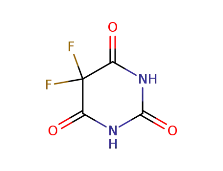 Molecular Structure of 55052-01-2 (2,4,6(1H,3H,5H)-Pyrimidinetrione, 5,5-difluoro-)
