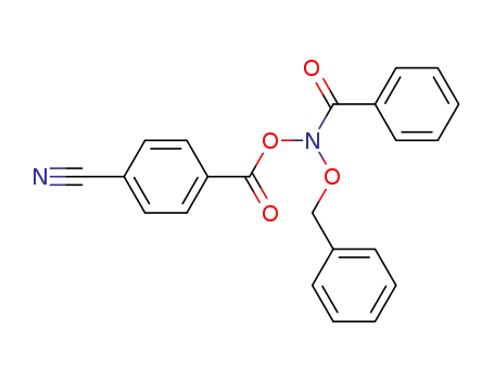 Molecular Structure of 220168-52-5 (N-(benzyloxy)-N-{[(4-cyanophenyl)carbonyl]oxy}benzamide)