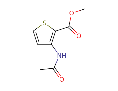 Molecular Structure of 22288-79-5 (METHYL 3-(ACETYLAMINO)-2-THIOPHENECARBOXYLATE)