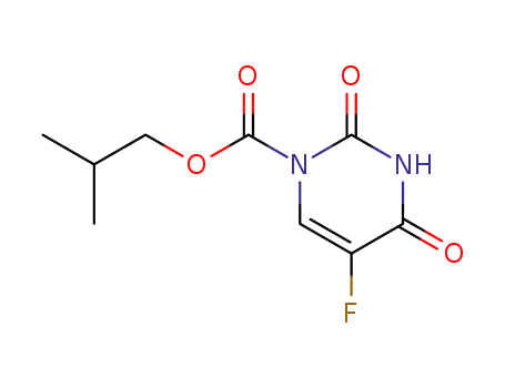 Molecular Structure of 71759-45-0 (1(2H)-Pyrimidinecarboxylic acid, 5-fluoro-3,4-dihydro-2,4-dioxo-,
2-methylpropyl ester)