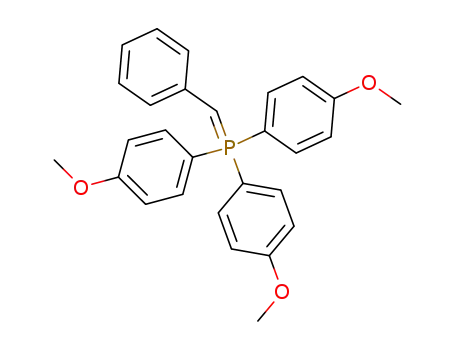 Molecular Structure of 75619-30-6 (Benzylidene-tris-(4-methoxy-phenyl)-λ<sup>5</sup>-phosphane)