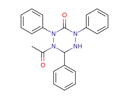 Molecular Structure of 156216-45-4 (1,2,4,5-Tetrazin-3(2H)-one, 1-acetyltetrahydro-2,4,6-triphenyl-)