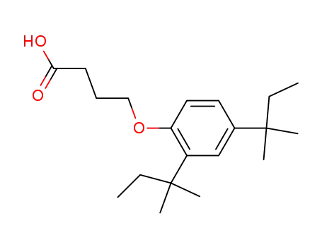 Molecular Structure of 50772-35-5 (4-(2,4-Di-tert-pentylphenoxy)butyric acid)
