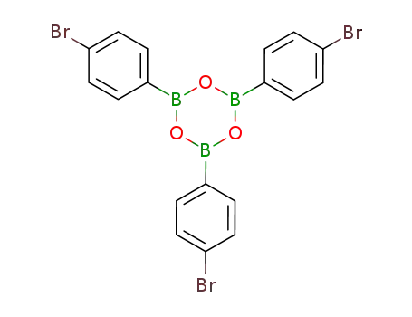 Molecular Structure of 7519-94-0 (2,4,6-tris(4-bromophenyl)boroxin)