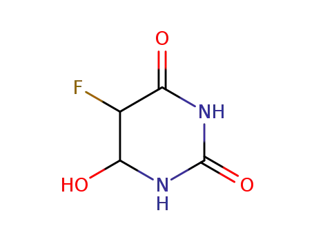Molecular Structure of 37103-91-6 (5-FLUORODIHYDRO-6-HYDROXY-2,4-(1H,3H)-PYRIMIDINEDIONE)