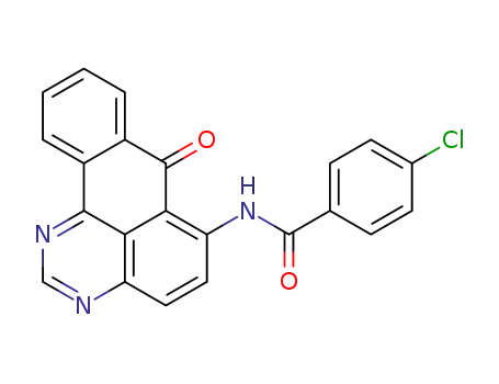 Molecular Structure of 4216-00-6 (4-chloro-N-(7-oxo-7H-benzo[e]perimidin-6-yl)benzamide)