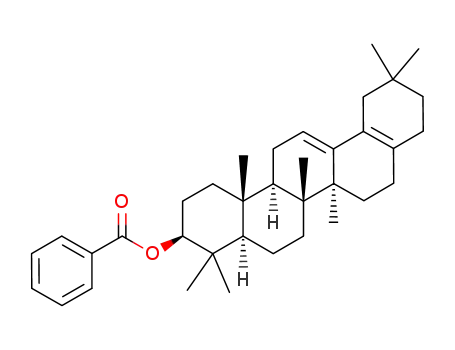 Molecular Structure of 107387-66-6 (3β-benzoyloxy-28-nor-oleana-12,17-diene)