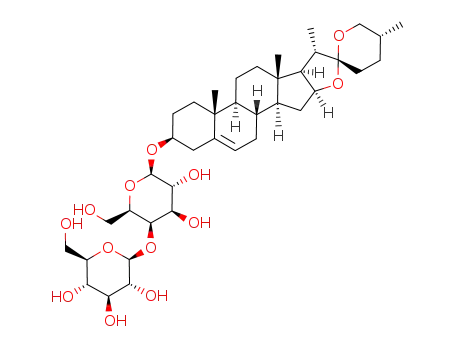 Molecular Structure of 55639-73-1 (diosgenin 3-O-β-D-glucopyranosyl-(1->4)-β-D-galactopyranoside)