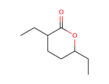 Molecular Structure of 16429-10-0 (2H-Pyran-2-one, 3,6-diethyltetrahydro-)
