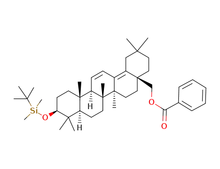 Benzoic acid (4aS,6aS,6bR,8aR,10S,12aS,12bR)-10-(tert-butyl-dimethyl-silanyloxy)-2,2,6a,6b,9,9,12a-heptamethyl-1,3,4,5,6,6a,6b,7,8,8a,9,10,11,12,12a,12b-hexadecahydro-2H-picen-4a-ylmethyl ester