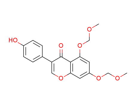 Molecular Structure of 1236208-91-5 (3-(4-hydroxyphenyl)-5,7-bis(methoxymethoxy)-4H-1-benzopyran-4-one)