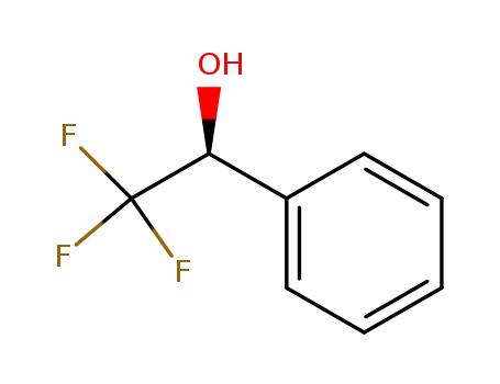 Molecular Structure of 340-06-7 ((S)-(+)-ALPHA-(TRIFLUOROMETHYL)BENZYL ALCOHOL)