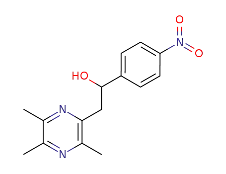 Molecular Structure of 72725-78-1 (2-<2-Hydroxy-2-(p-nitrophenyl)ethyl>-3,5,6-trimethylpyrazine)