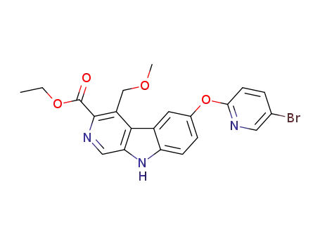 Molecular Structure of 111110-50-0 (6-(5-bromo-2-pyridyloxy)-4-methoxymethyl-β-carboline-3-carboxylic acid ethyl ester)
