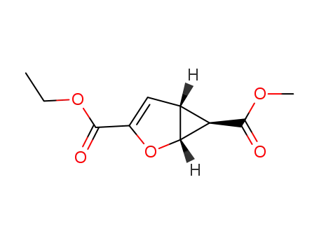 Molecular Structure of 121262-20-2 ((1alpha,5alpha,6alpha)-2-Oxabicyclo[3.1.0]hex-3-ene-3,6-dicarboxylic acid 3-ethyl 6-methyl ester)