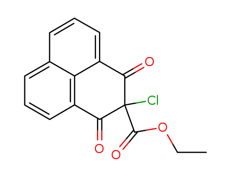 Molecular Structure of 107519-60-8 (2-chloro-1,3-dioxo-2,3-dihydro-1<i>H</i>-phenalene-2-carboxylic acid ethyl ester)