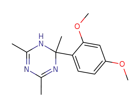 Molecular Structure of 86774-75-6 (2,4,6-trimethyl-2-(2,4-dimethoxyphenyl)-1,2-dihydro-1,3,5-triazine)
