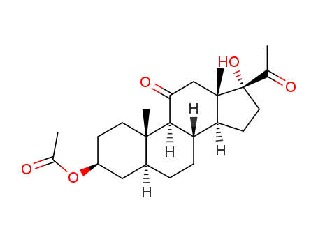 Molecular Structure of 7253-11-4 ((3beta,5alpha)-17-hydroxy-11,20-dioxopregnan-3-yl acetate)