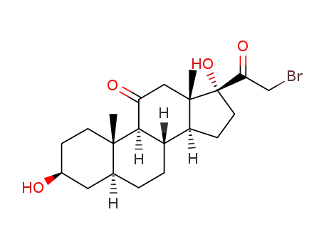 Molecular Structure of 20703-79-1 ((3beta,5alpha)-21-bromo-3,17-dihydroxypregnane-11,20-dione)