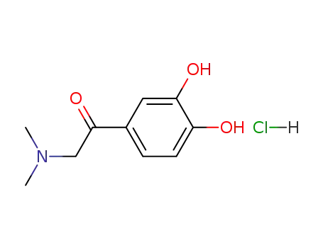Molecular Structure of 16899-83-5 (ALPHA-DIMETHYLAMINO-3',4'-DIHYDROXYACETOPHENONE HYDROCHLORIDE)