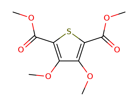 Molecular Structure of 118851-98-2 (2,5-Thiophenedicarboxylic acid, 3,4-dimethoxy-, dimethyl ester)