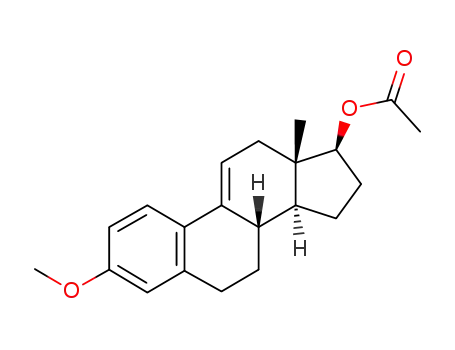 Molecular Structure of 10005-66-0 (3-methoxy-13β-methylgona-1,3,5(10),9(11)-tetraen-17β-yl acetate)