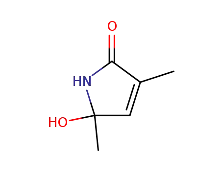 Molecular Structure of 14300-83-5 (2H-Pyrrol-2-one, 1,5-dihydro-5-hydroxy-3,5-dimethyl-)