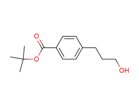 Molecular Structure of 126931-32-6 (tert-Butyl 4-(3-hydroxy-1-propyl)benzoate)