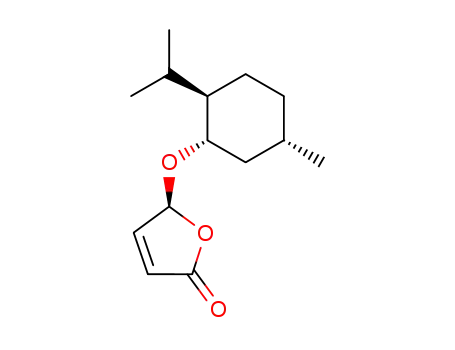 Molecular Structure of 122079-41-8 ((S)-5-[(1R)-MENTH氧基]-2(5H)-呋喃酮	(5S)-5-((5R)-2-isopropyl-5-Methylcyclohexyloxy)furan-2(5H)-one)