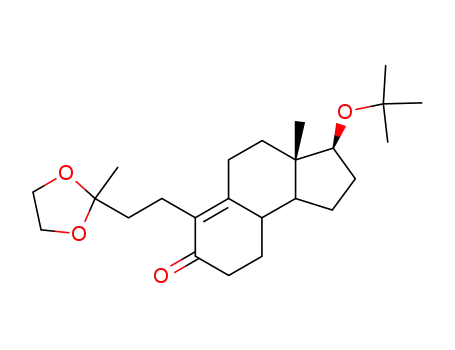 Molecular Structure of 57246-92-1 (7H-Benz[e]inden-7-one,
3-(1,1-dimethylethoxy)-1,2,3,3a,4,5,8,9,9a,9b-decahydro-3a-methyl-6-[
2-(2-methyl-1,3-dioxolan-2-yl)ethyl]-)