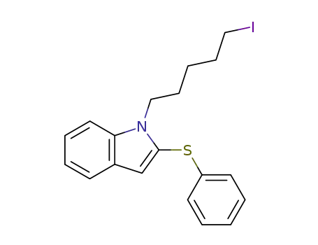 Molecular Structure of 169891-05-8 (1-(5-Iodopentyl)-2-(phenylsulfanyl)-1H-indole)