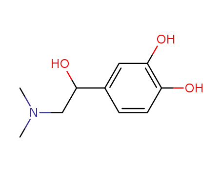 Molecular Structure of 554-99-4 (4-[2-(dimethylamino)-1-hydroxyethyl]pyrocatechol)