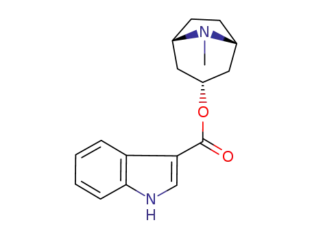 Molecular Structure of 124583-47-7 (1H-Indole-3-carboxylic acid, 8-methyl-8-azabicyclo[3.2.1]oct-3-yl ester)