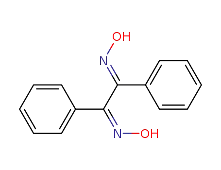 Molecular Structure of 572-43-0 ((1E,2Z)-1,2-Diphenyl-1,2-ethanedione dioxime)