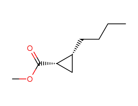 Molecular Structure of 64583-94-4 (2-Butylcyclopropanecarboxylic acid methyl ester)