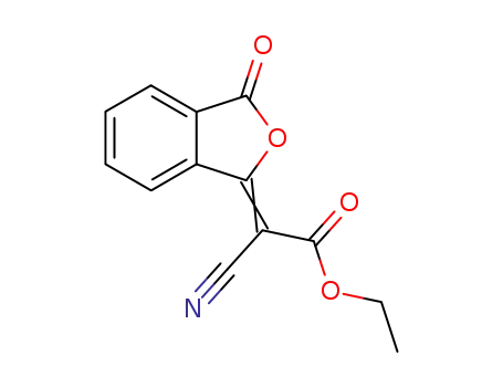 Molecular Structure of 62681-28-1 (Acetic acid, cyano(3-oxo-1(3H)-isobenzofuranylidene)-, ethyl ester)