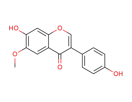 Molecular Structure of 40957-83-3 (4H-1-Benzopyran-4-one,7-hydroxy-3-(4-hydroxyphenyl)-6-methoxy-)