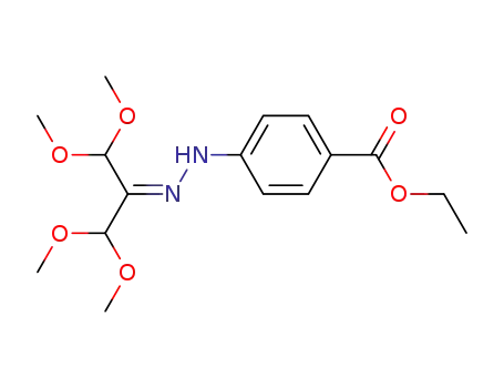 Molecular Structure of 81494-74-8 (1,1,3,3-Tetramethoxypropan-2-on-(4-ethoxycarbonyl)phenylhydrazon)