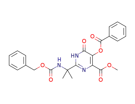 methyl 5-(benzoyloxy)-2-(2-(benzyloxycarbonylamino)propan-2-yl)-6-oxo-1,6-dihydropyrimidine-4-carboxylate