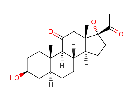 Molecular Structure of 570-39-8 ((3β,5α)-3,17-dihydroxypregnane-11,20-dione)
