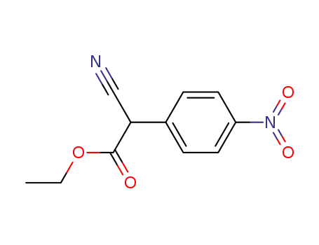 Molecular Structure of 91090-86-7 (ETHYL 2-CYANO-2-(4-NITROPHENYL)ACETATE)