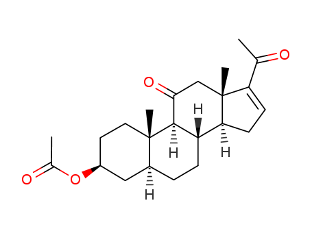 Pregn-16-ene-11,20-dione,3-(acetyloxy)-, (3b,5a)- (9CI)
