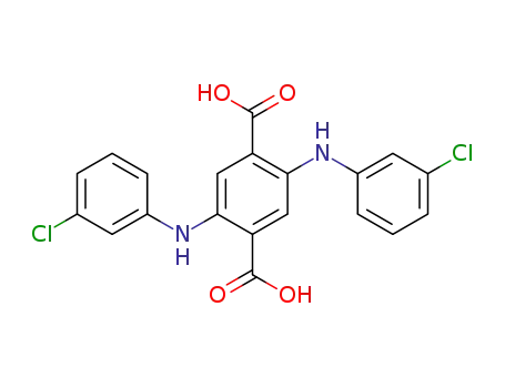 Molecular Structure of 28294-55-5 (2,5-bis(3-chlorophenylamino)terephthalic acid)
