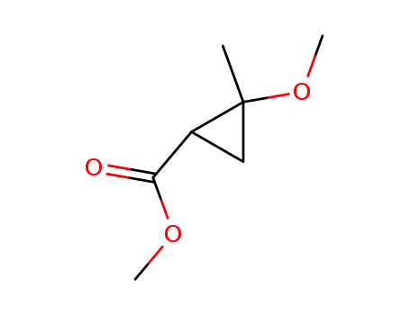 Molecular Structure of 106711-03-9 (Cyclopropanecarboxylic acid, 2-methoxy-2-methyl-, methyl ester (9CI))