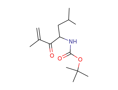 Molecular Structure of 1186298-17-8 ((1-isobutyl-3-methyl-2-oxo-but-3-enyl)carbamic acid tert-butyl ester)