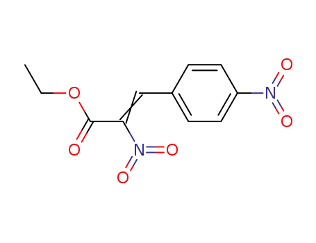 Molecular Structure of 21646-74-2 (2-Propenoic acid, 2-nitro-3-(4-nitrophenyl)-, ethyl ester)