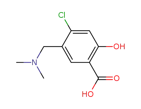Molecular Structure of 99359-98-5 (4-chloro-5-dimethylaminomethyl-2-hydroxy-benzoic acid)
