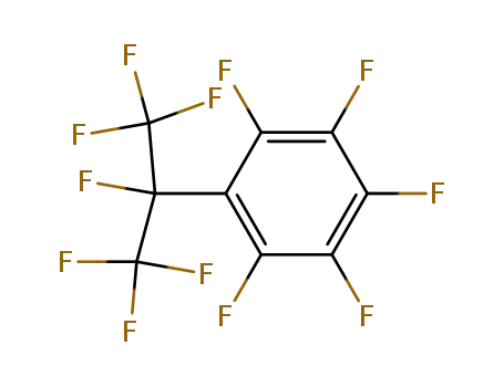 Molecular Structure of 17480-16-9 (Benzene, pentafluoro[1,2,2,2-tetrafluoro-1-(trifluoromethyl)ethyl]-)