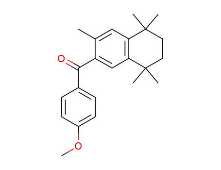 Molecular Structure of 544708-96-5 ((4-methoxy-phenyl)-(3,5,5,8,8-pentamethyl-5,6,7,8-tetrahydro-naphthalen-2-yl)-methanone)
