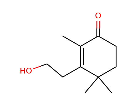 Molecular Structure of 75203-87-1 (2-Cyclohexen-1-one, 3-(2-hydroxyethyl)-2,4,4-trimethyl-)